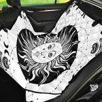 Black And White Celestial Sun Print Pet Car Back Seat Cover