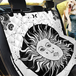 Black And White Celestial Sun Print Pet Car Back Seat Cover