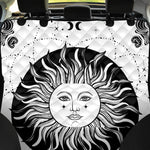 Black And White Celestial Sun Print Pet Car Back Seat Cover