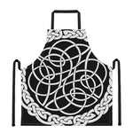 Black And White Celtic Knot Print Apron