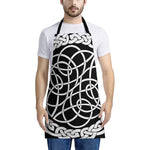 Black And White Celtic Knot Print Apron