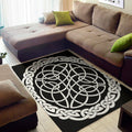 Black And White Celtic Knot Print Floor Mat