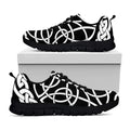 Black And White Celtic Knot Print Black Running Shoes
