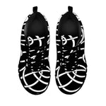 Black And White Celtic Knot Print Black Sneakers
