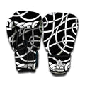 Black And White Celtic Knot Print Boxing Gloves