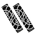 Black And White Celtic Knot Print Car Seat Belt Covers
