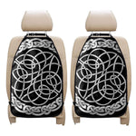 Black And White Celtic Knot Print Car Seat Organizers