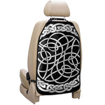 Black And White Celtic Knot Print Car Seat Organizers