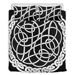 Black And White Celtic Knot Print Duvet Cover Bedding Set