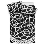 Black And White Celtic Knot Print Duvet Cover Bedding Set