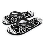 Black And White Celtic Knot Print Flip Flops