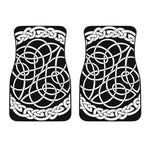 Black And White Celtic Knot Print Front Car Floor Mats