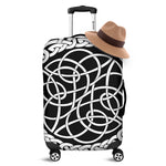 Black And White Celtic Knot Print Luggage Cover