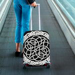 Black And White Celtic Knot Print Luggage Cover