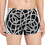 Black And White Celtic Knot Print Men's Boxer Briefs