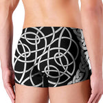 Black And White Celtic Knot Print Men's Boxer Briefs