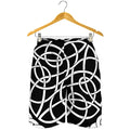 Black And White Celtic Knot Print Men's Shorts