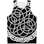 Black And White Celtic Knot Print Men's Tank Top