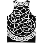 Black And White Celtic Knot Print Men's Tank Top