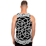 Black And White Celtic Knot Print Men's Tank Top