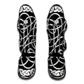Black And White Celtic Knot Print Muay Thai Shin Guards