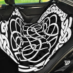 Black And White Celtic Knot Print Pet Car Back Seat Cover