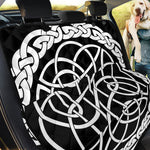 Black And White Celtic Knot Print Pet Car Back Seat Cover