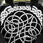 Black And White Celtic Knot Print Pet Car Back Seat Cover