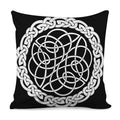 Black And White Celtic Knot Print Pillow Cover