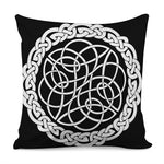 Black And White Celtic Knot Print Pillow Cover