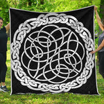 Black And White Celtic Knot Print Quilt