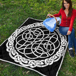 Black And White Celtic Knot Print Quilt