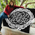 Black And White Celtic Knot Print Quilt