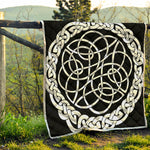 Black And White Celtic Knot Print Quilt