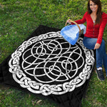 Black And White Celtic Knot Print Quilt