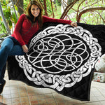 Black And White Celtic Knot Print Quilt