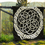 Black And White Celtic Knot Print Quilt