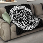 Black And White Celtic Knot Print Quilt