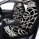 Black And White Celtic Knot Print Universal Fit Car Seat Covers