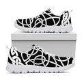 Black And White Celtic Knot Print White Running Shoes