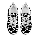 Black And White Celtic Knot Print White Sneakers