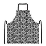 Black And White Celtic Pattern Print Apron