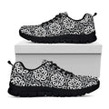 Black And White Celtic Pattern Print Black Running Shoes