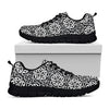 Black And White Celtic Pattern Print Black Sneakers