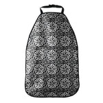 Black And White Celtic Pattern Print Car Seat Organizers
