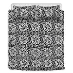 Black And White Celtic Pattern Print Duvet Cover Bedding Set