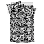 Black And White Celtic Pattern Print Duvet Cover Bedding Set