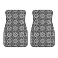 Black And White Celtic Pattern Print Front Car Floor Mats