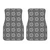 Black And White Celtic Pattern Print Front Car Floor Mats