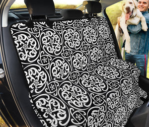 Black And White Celtic Pattern Print Pet Car Back Seat Cover